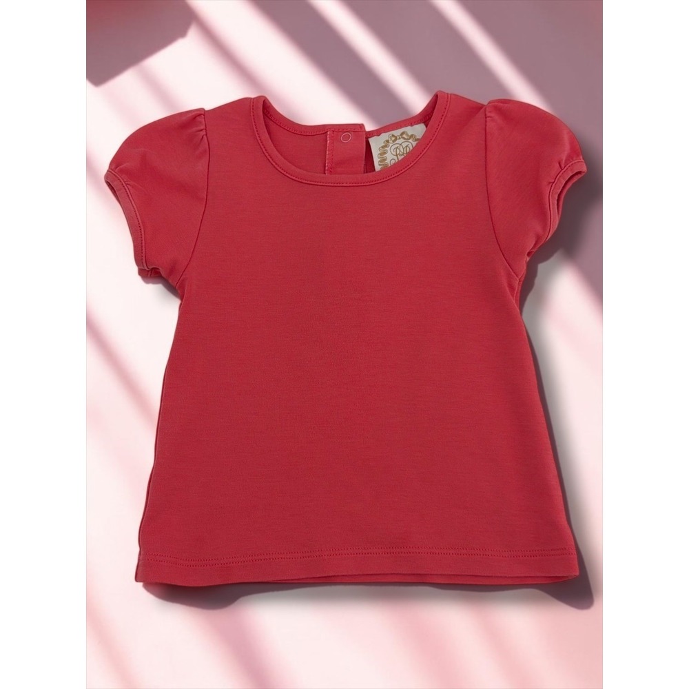 Beaufort Bonnet Company Pink Puff Sleeve Snap Back Top Size 12-18M